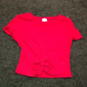 Red crop top